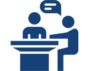 Conversation icon with speech bubble